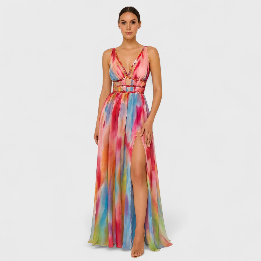 Freya | vestido largo pintado