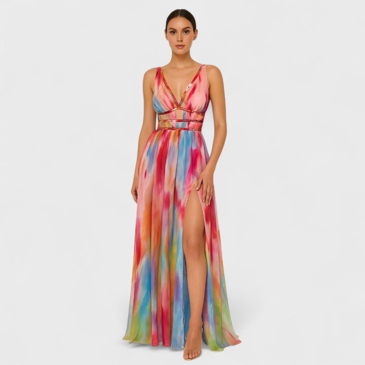Freya | vestido largo pintado
