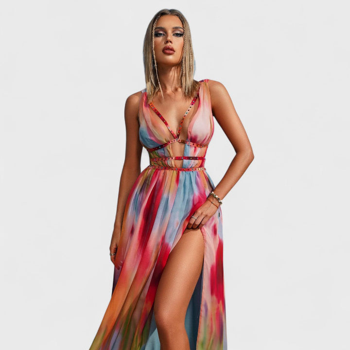 Freya | vestido largo pintado